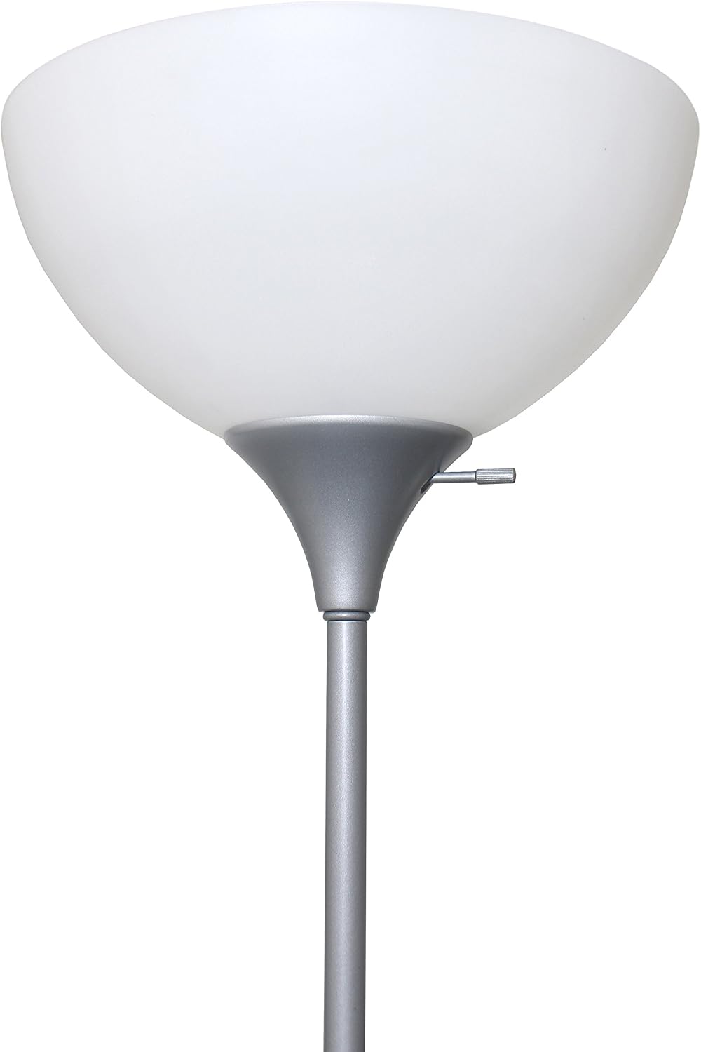 Simple Designs LF2000-SLV Mother-Daughter Floor Lamp with Reading Light, Silver