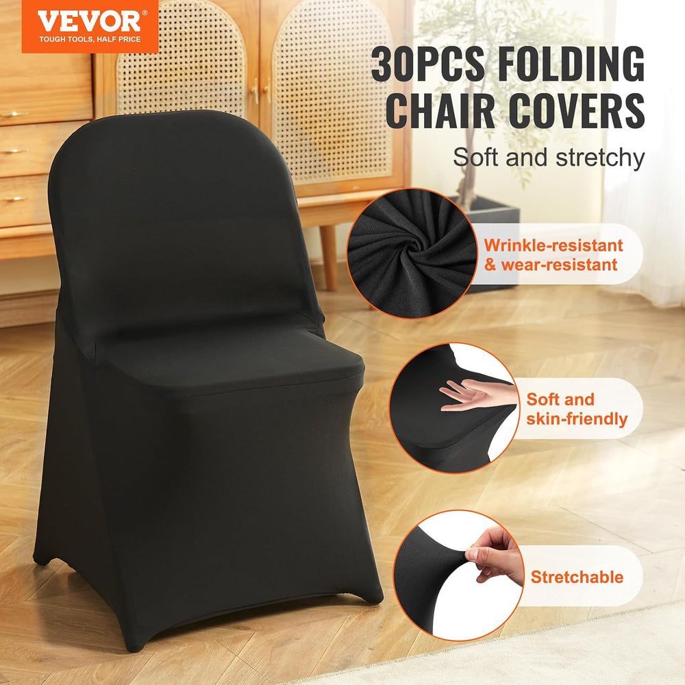 VEVOR Elastic Spandex Folding Chair Cover Universal Fit Chair Cover Removable...