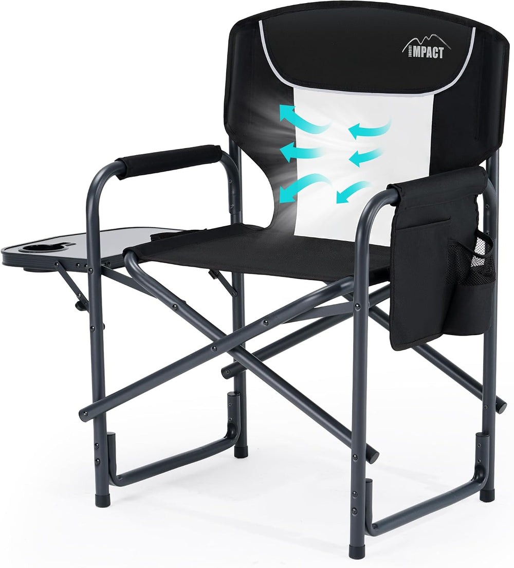 Heavy Duty Oversized Camping Folding Chair, Support 400lbs
