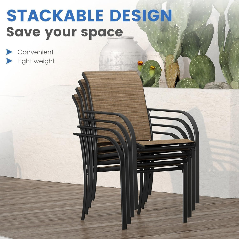 VICLLAX 5 Pieces Patio Dining Set for 4, Outdoor Furniture Set Includes 40.7&...