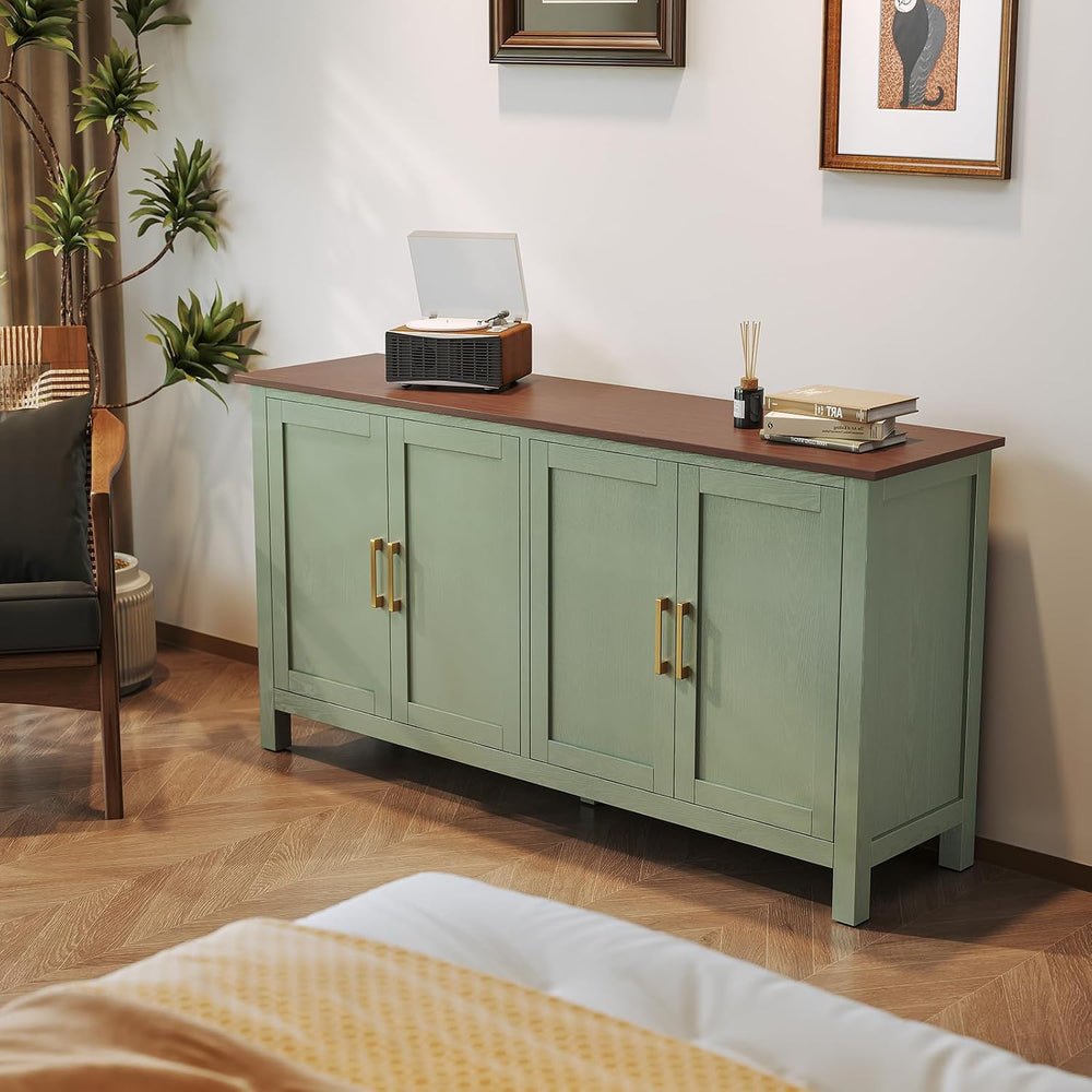 ARTPOWER 60" Sideboard Buffet Cabinet with Storage, Credenza Green