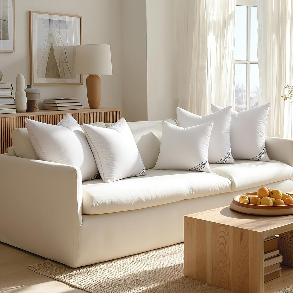 MIULEE 20x20 Pillows Inserts Pack of 4, Down Alternative Virgin Filling