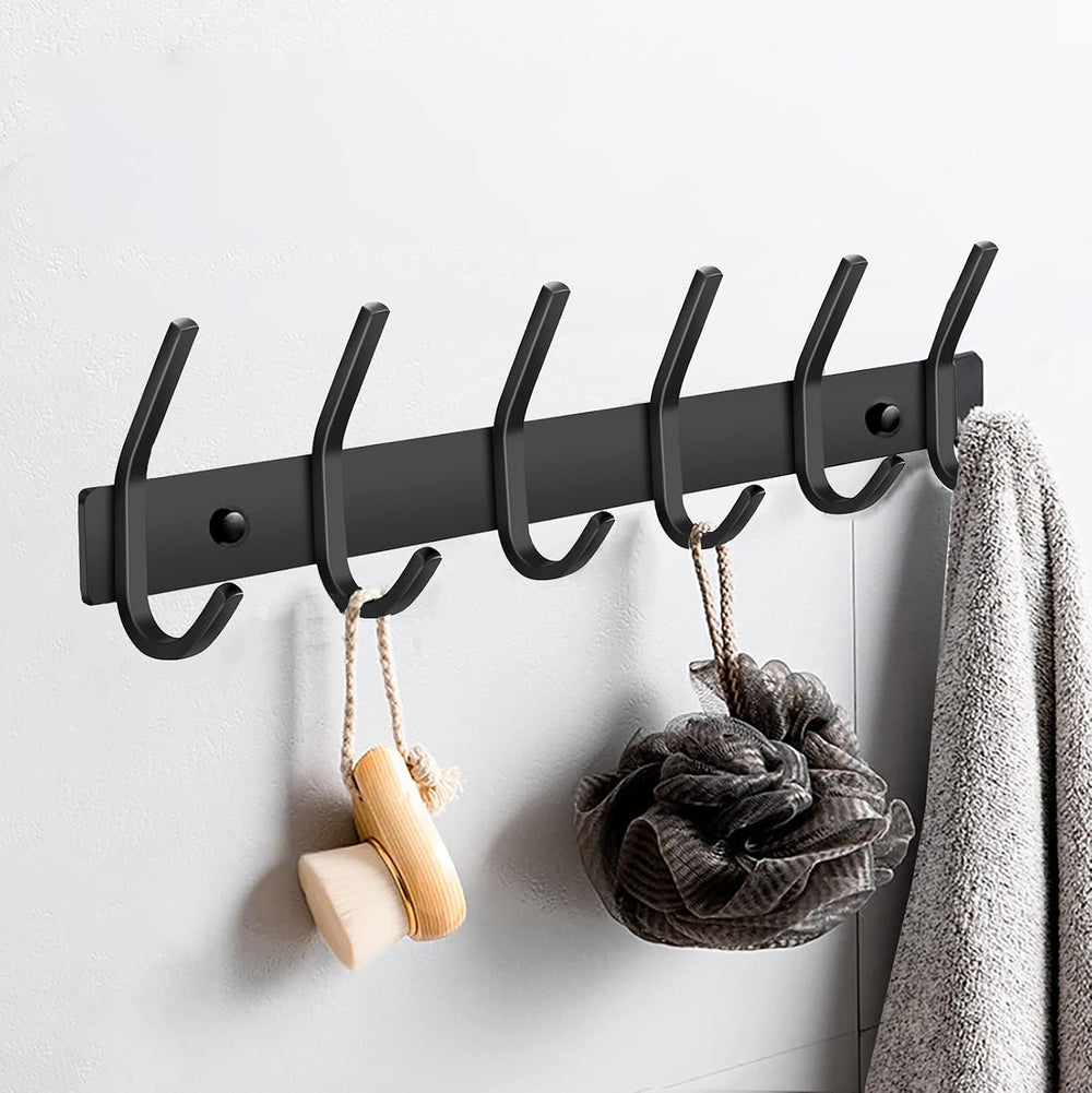 FANYITY 2 Pack Black Coat Rack Wall Mount, 24 Inch Coat Hooks for Wall, Entry...