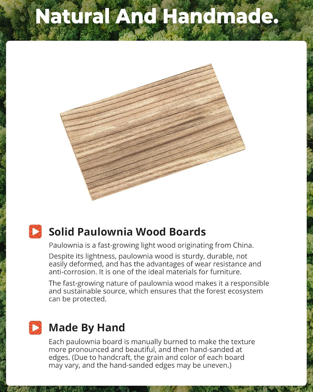 10 Inch Deep Floating Shelves, 16.5" x 10", Set of 4, Natural Wood ...