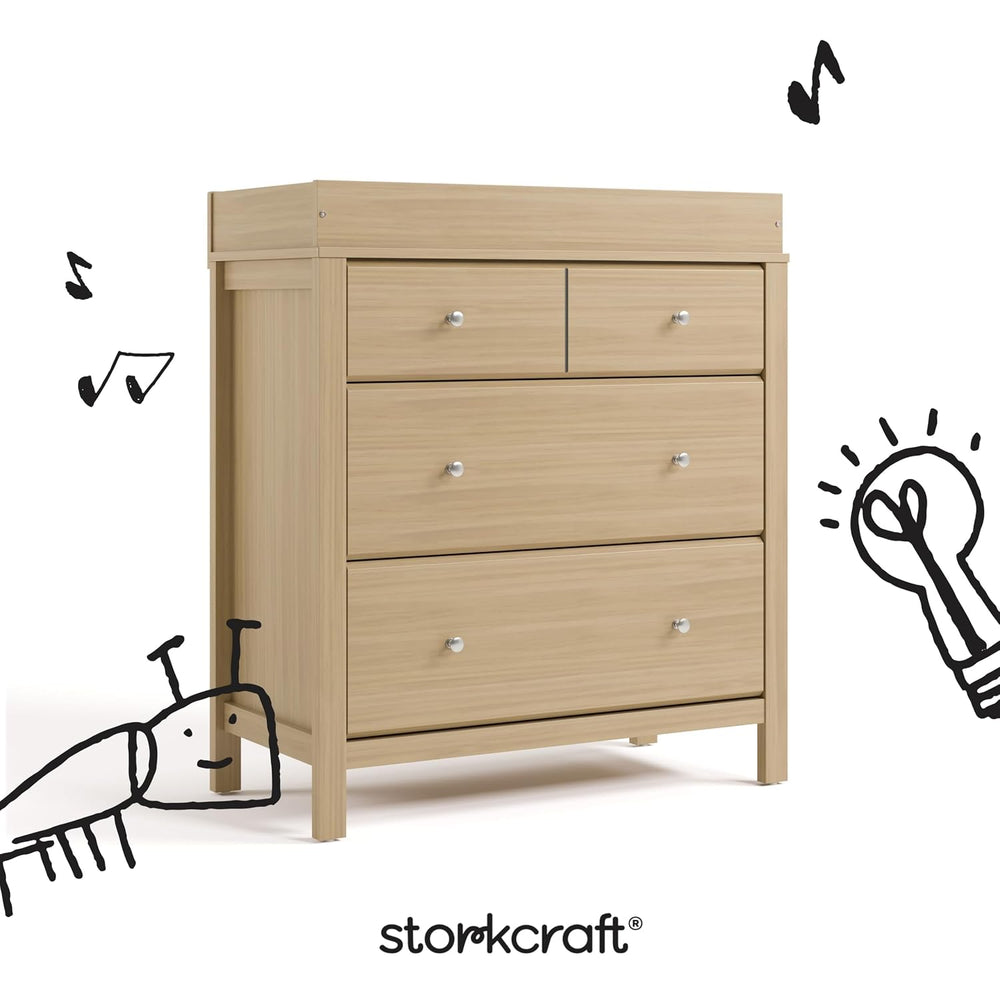 Storkcraft Horizon 3 Drawer Chest with Removable Changing Topper, Driftwood
