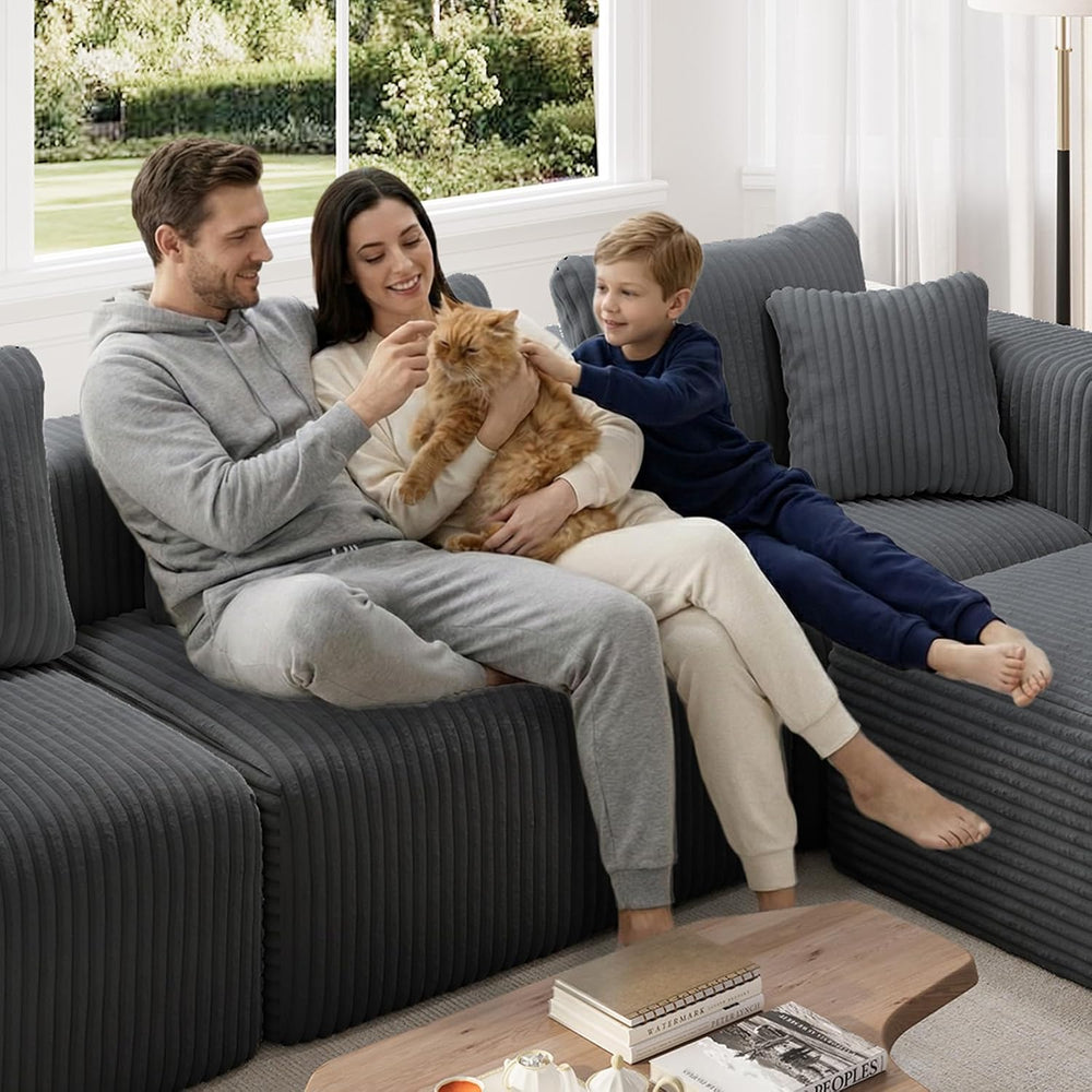 Novilla Modular Sectional Sofa, Modern Cloud Sectional Couch with Smarts Coil...
