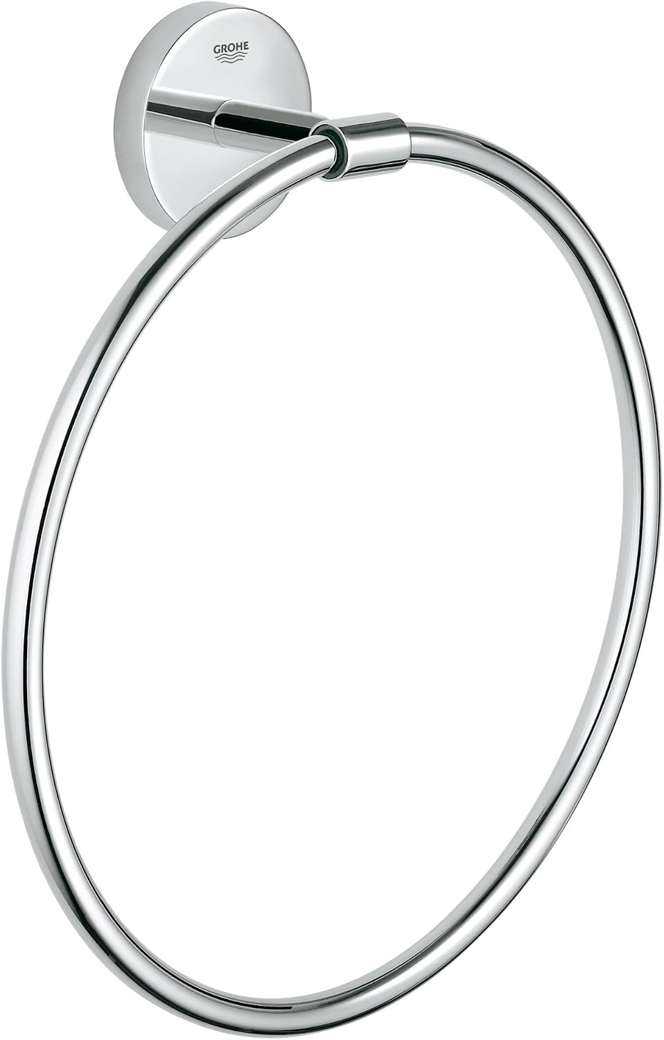 Grohe 40460001 BauCosmopolitan Towel-Ring, Starlight Chrome 8 Inch
