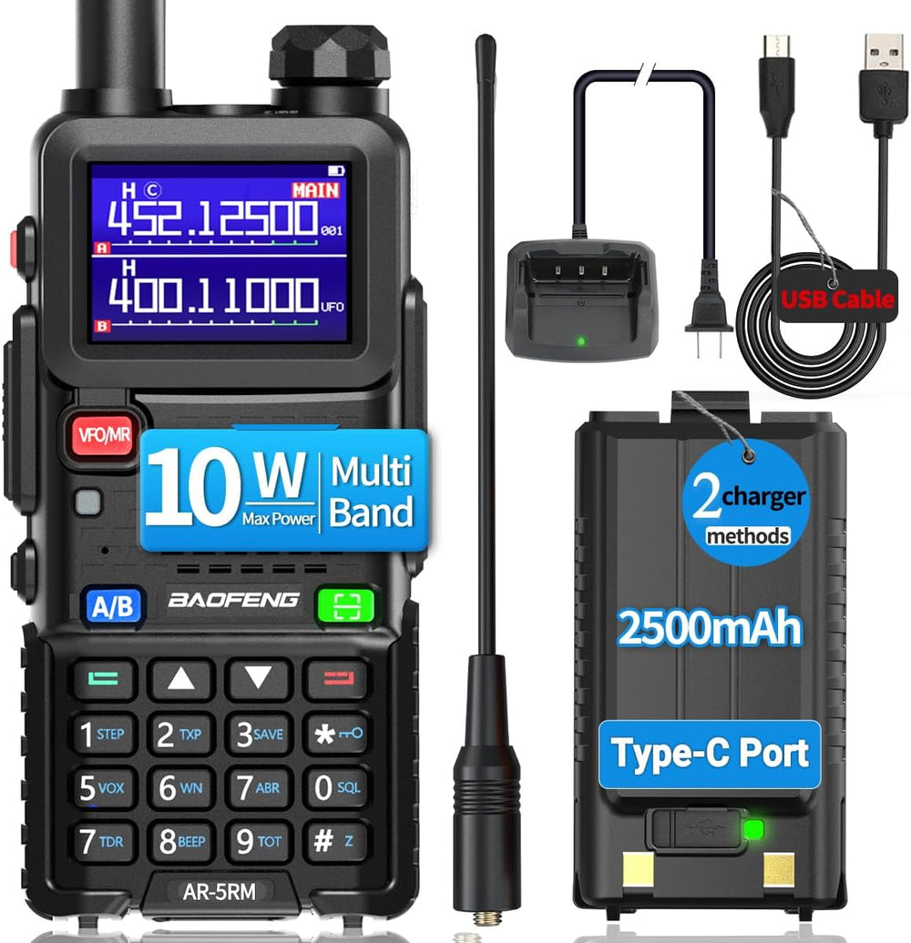 Ham Radio Baofeng Radio 5RM 10W Long Range Handheld AR-5RM Two Way Radio UV-5...
