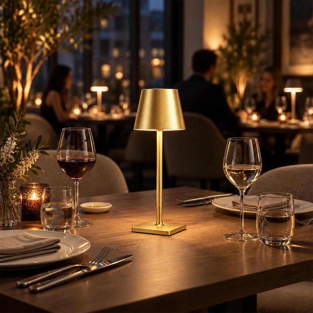 Fizrice Gold Rechargeable Table Lamp 4 Pack Portable Cordless Light