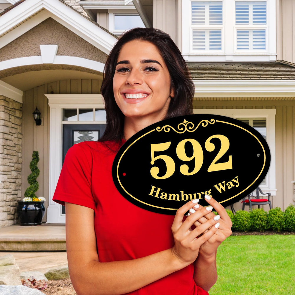 Custom House Address Yard Sign, Personalized Home Number, Christmas