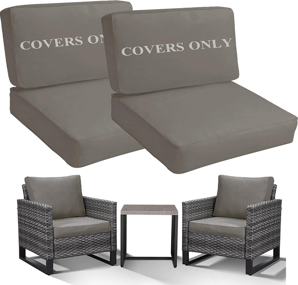 Patio Cushion Covers Replacement, Deep Seat Patio Cushions Cover set of 4