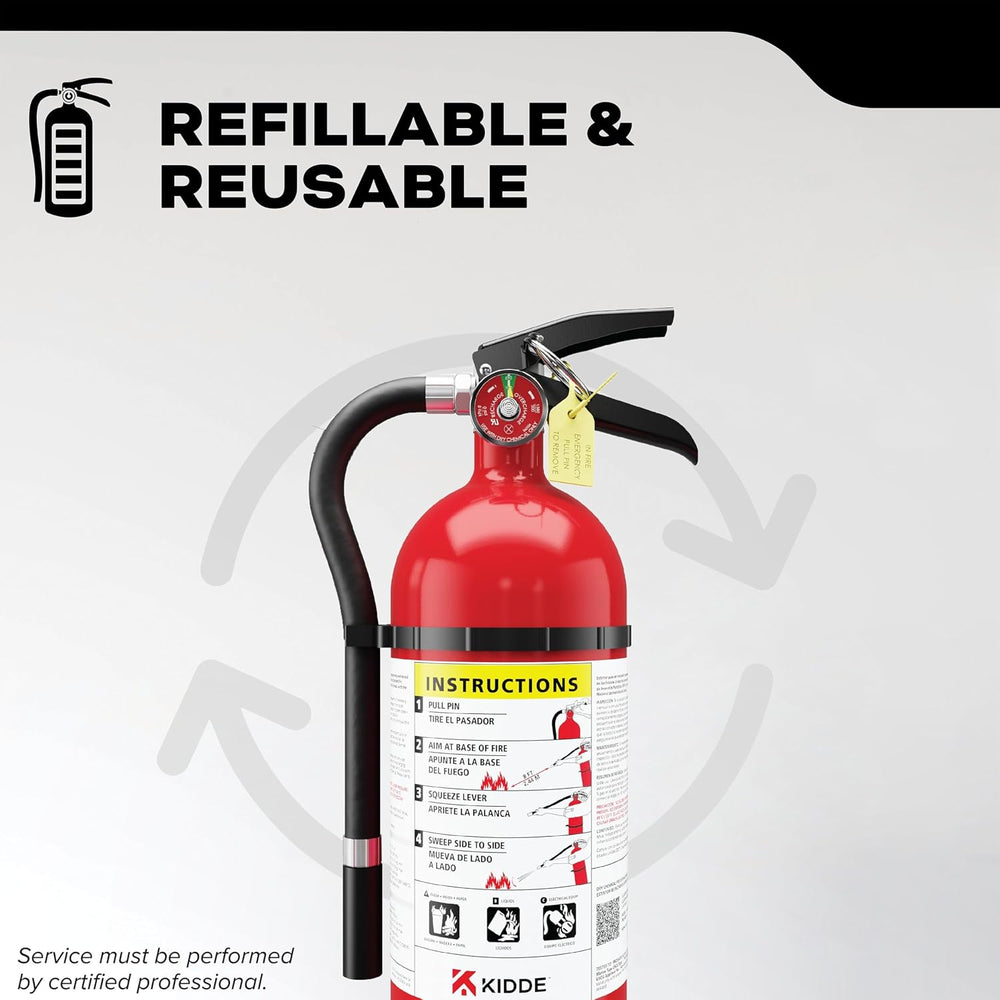 Kidde Pro 210 Commercial Fire Extinguisher, 2-A:10-B:C, PRO-4MP-1, 2 Pack