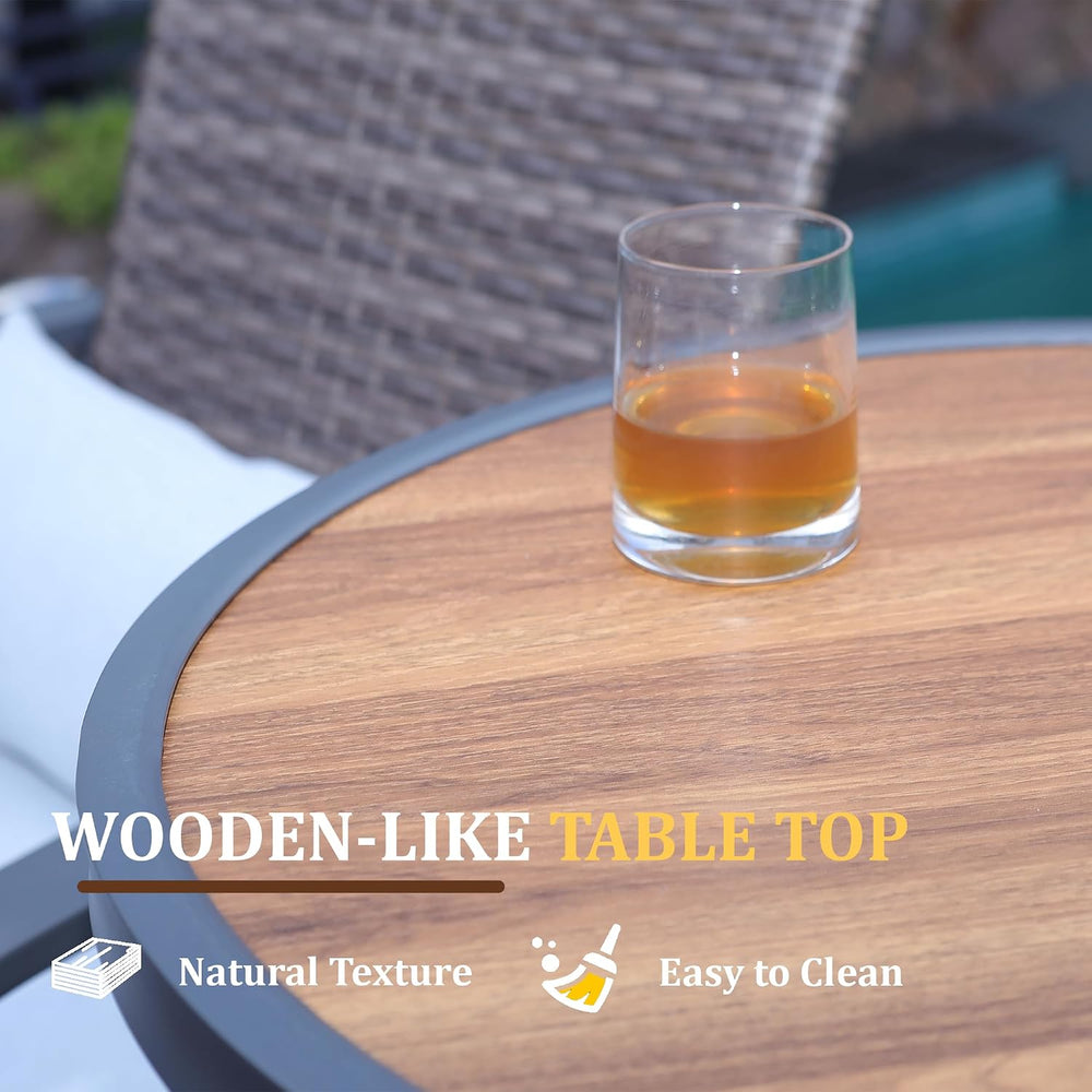 Bar Height Patio Table, 40-Inch Tall Patio Table Outdoor Bar Table Bistro Tab...