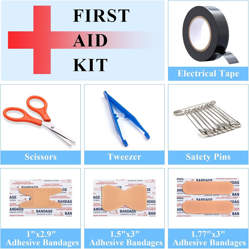 Car Emergency Roadside Assistance Kit with Jumper Cables Tire Inflator Automo...
