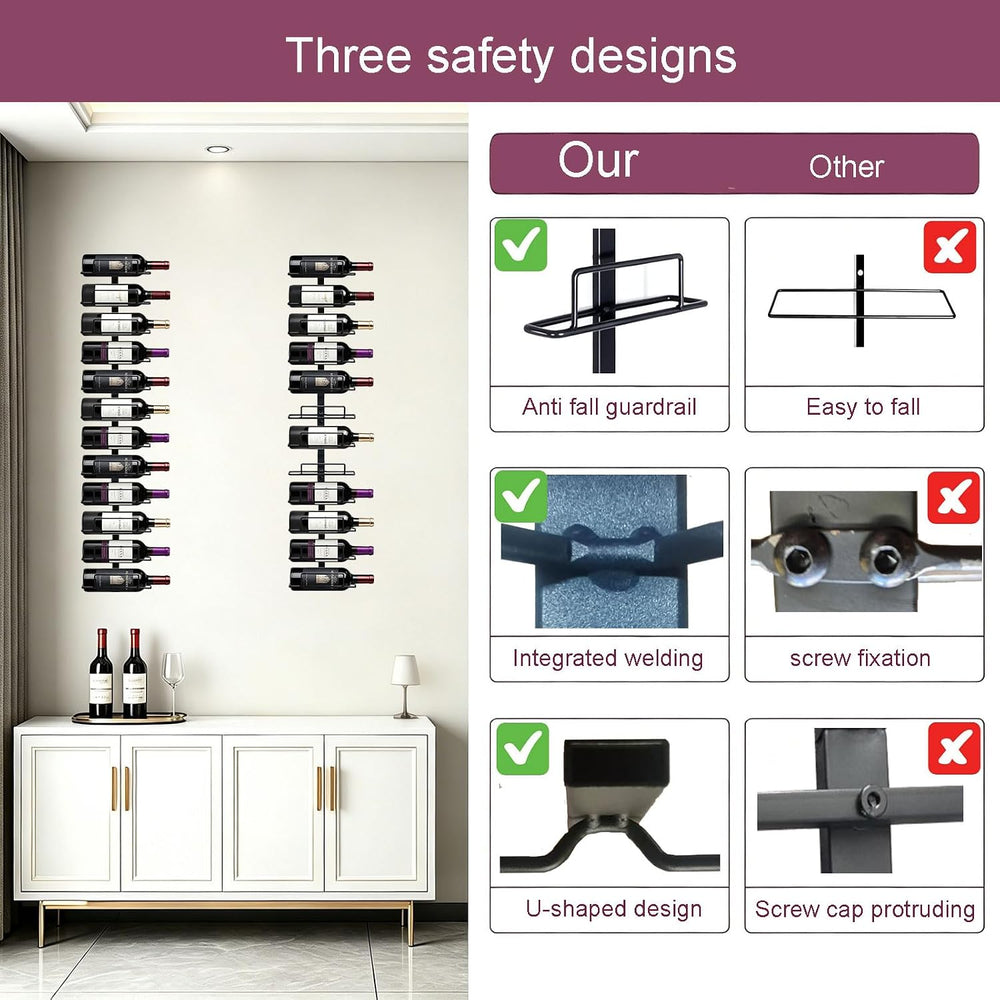 12 Bottles Wall Mount Wine Rack