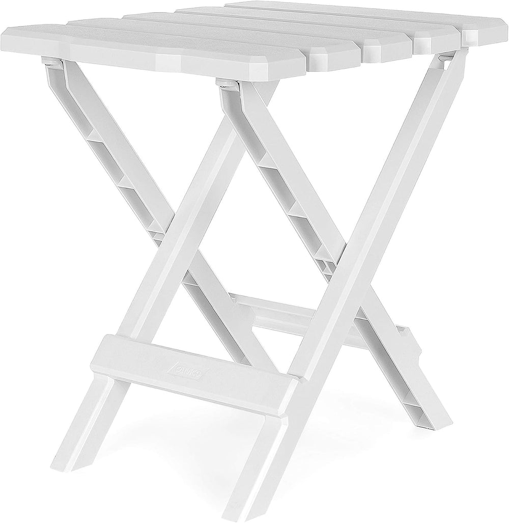 Camco Adirondack Style Folding Plastic Large Table with Footrest Design and E...