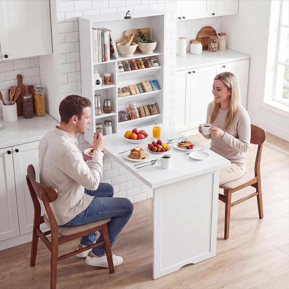 Tangkula Folding Wall Mounted Desk, Convertible Fold Out Floating Table