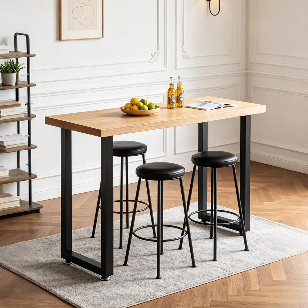 36 Inch Metal Bar Table Legs, Heavy Duty Steel Dining Table Legs with Adjusta...