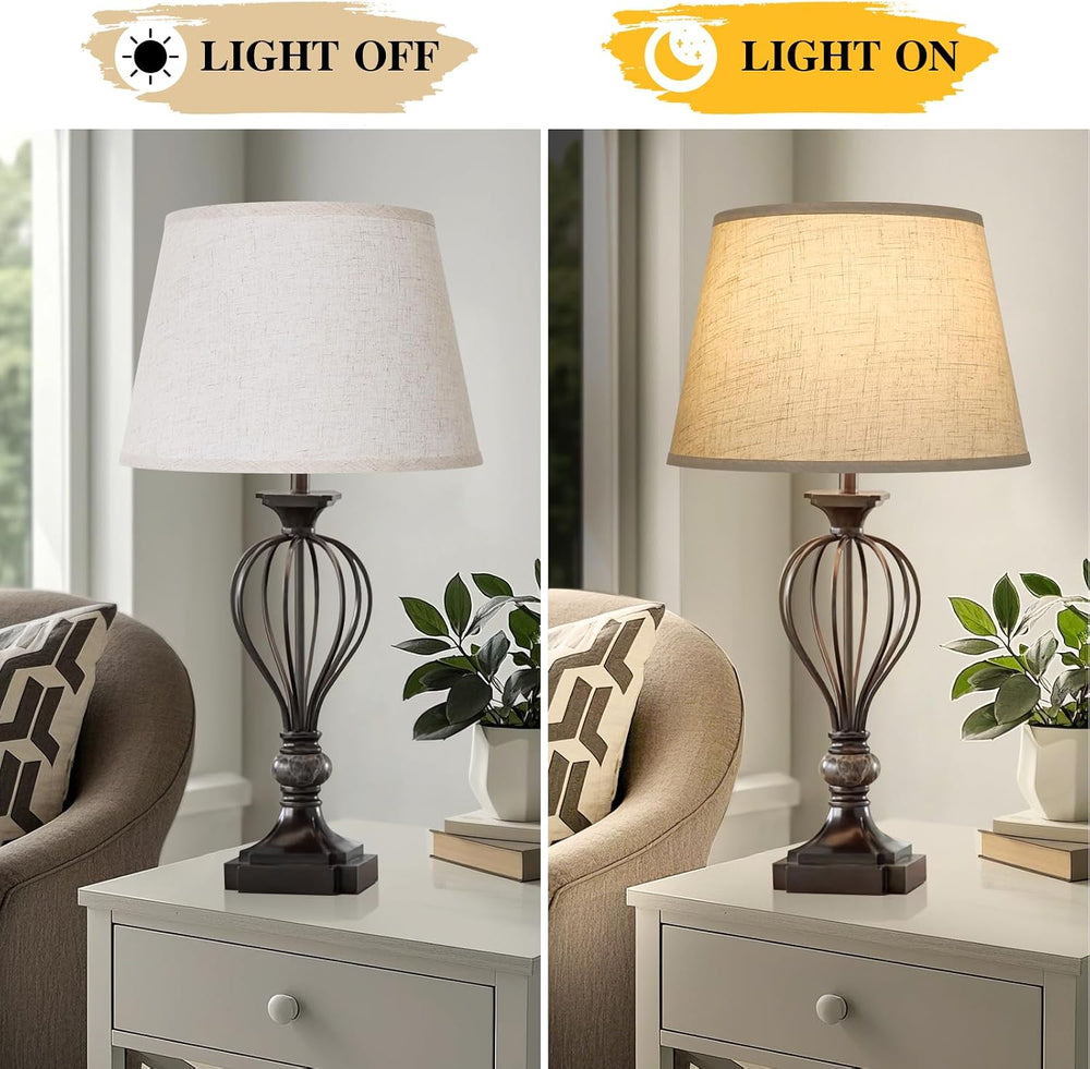 Large Drum Lamp Shades Set of 2, 12"Top x 16"Bottom x 11"High,...