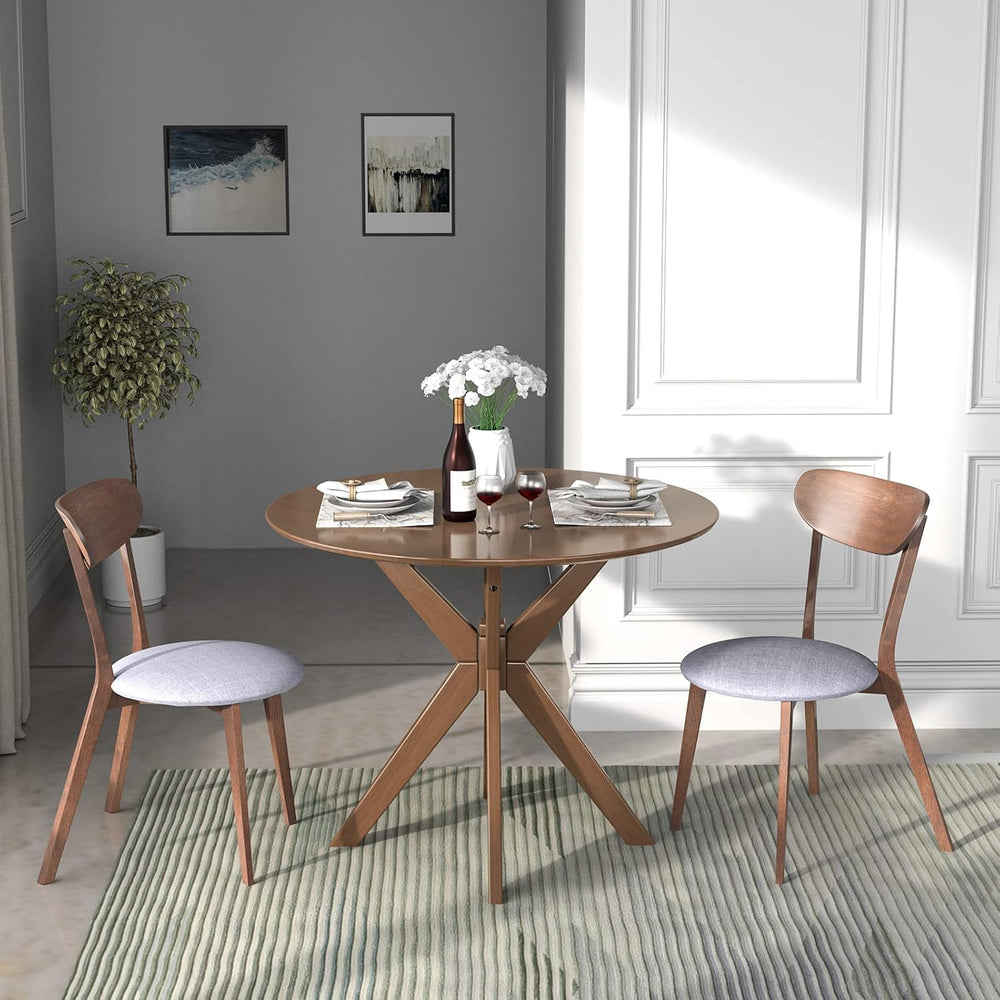 Giantex 3-Piece Dining Table and Chair Set, Wooden Kitchen Table Set, Farmhou...
