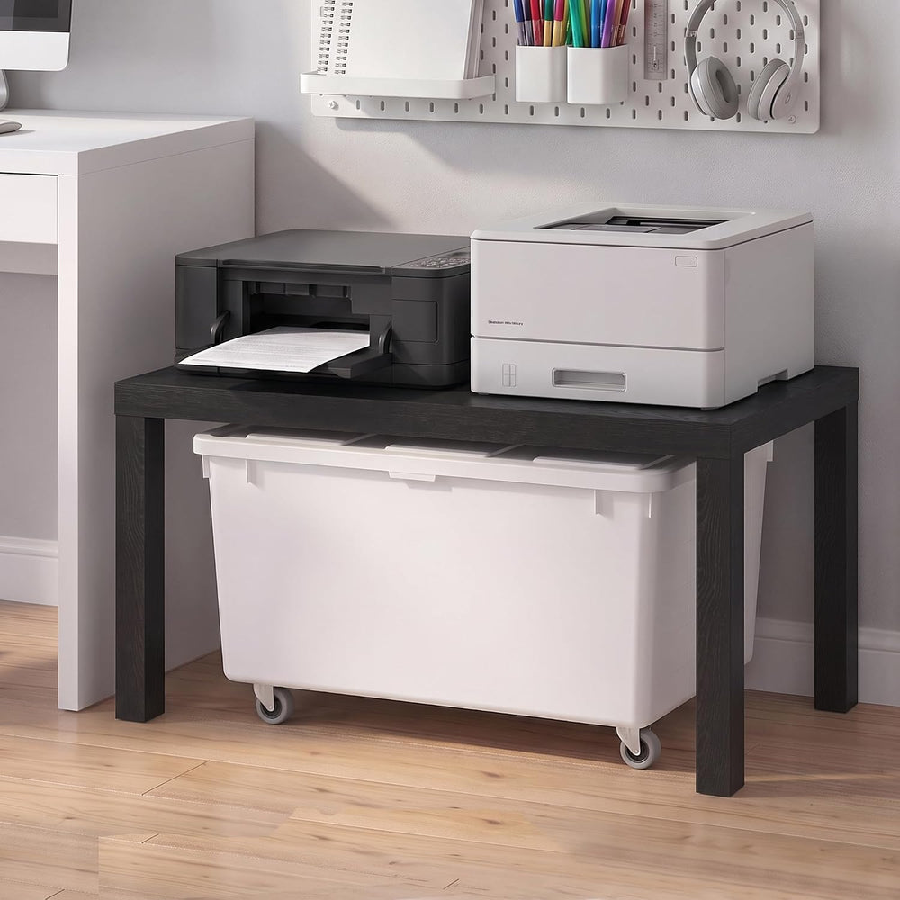 Furinno CLASSIC Coffee Table, Modern Rectangle Printer Stand, Black