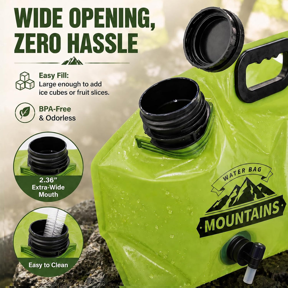 6Pack Collapsible Water Container 8L/2 Gallon Water Jug with Spigot, Reusable...