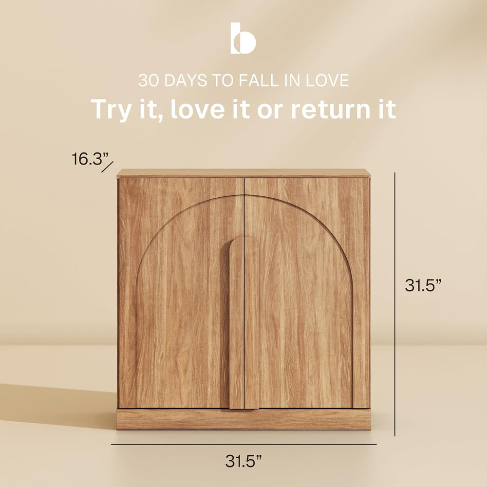 BELLEZE 31.5" Kitchen Storage Cabinet with Adjustable Shelves,Freestandi...