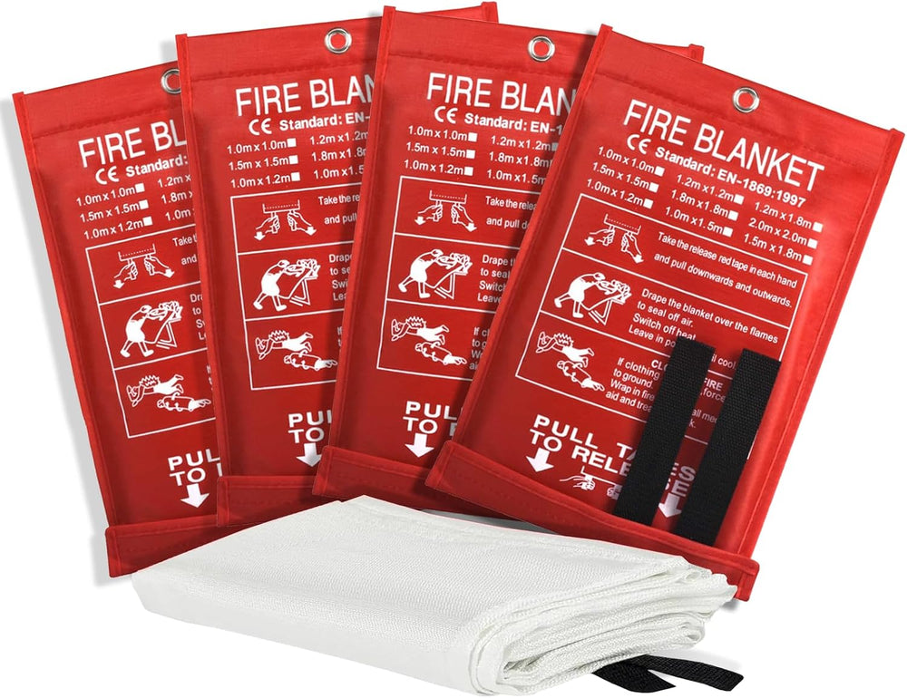 Smilco 40" x 40" Fiberglass Emergency Fire Blanket for Home and Kit...