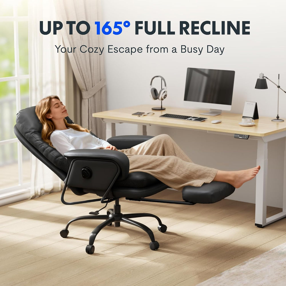 FLEXISPOT Multi-Task Ergonomic Office Chair with Footrest, Black, HC4