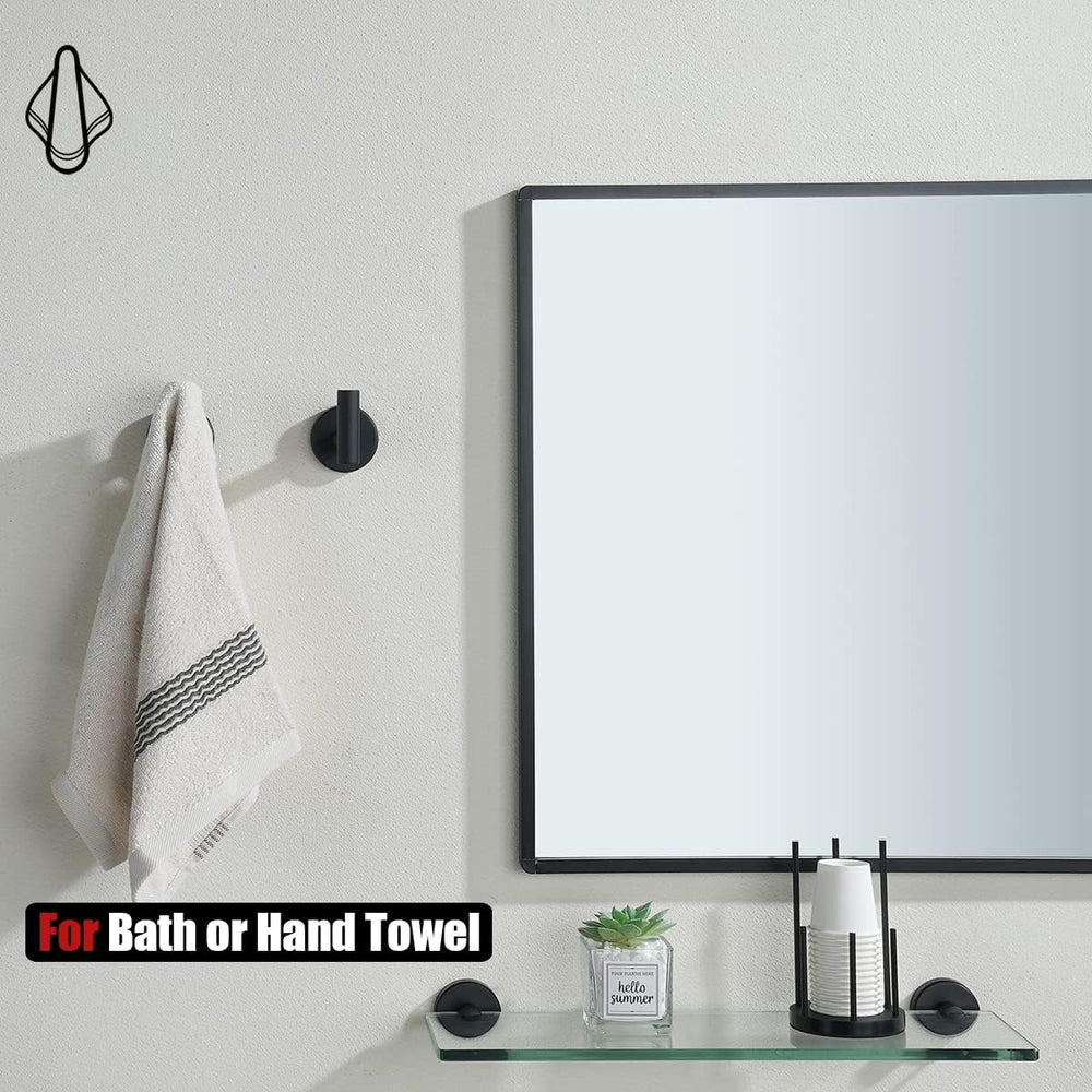 JQK Black Bathroom Towel Hook, Coat Robe Clothes Hook for Bathroom Kitchen Ga...