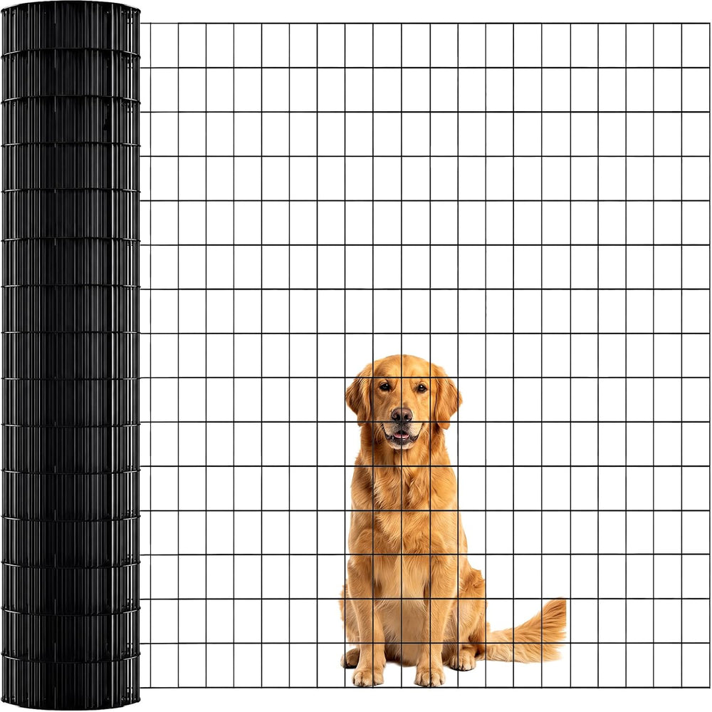Thealyn 4ft x 50ft Black Vinyl Coated Welded Wire Fence