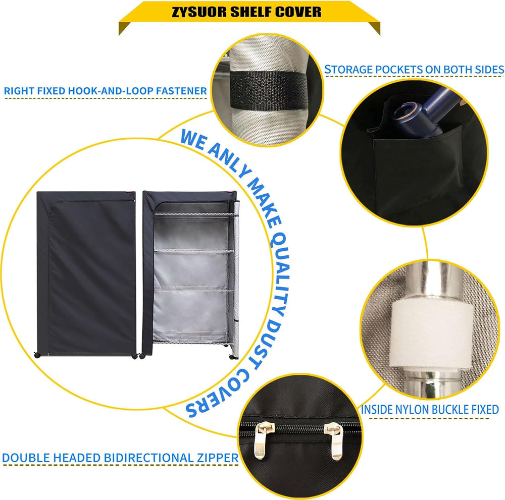 Waterproof Shelf Cover, Fits 36" W x 18" D x 72" H Storage Rack