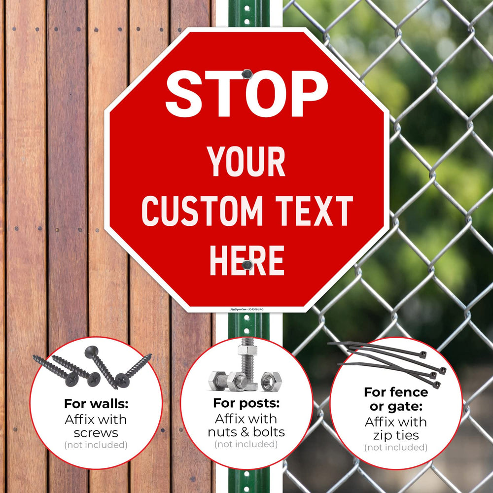 Custom Stop Sign, Personalized for Parking & Garage, Christmas Gift