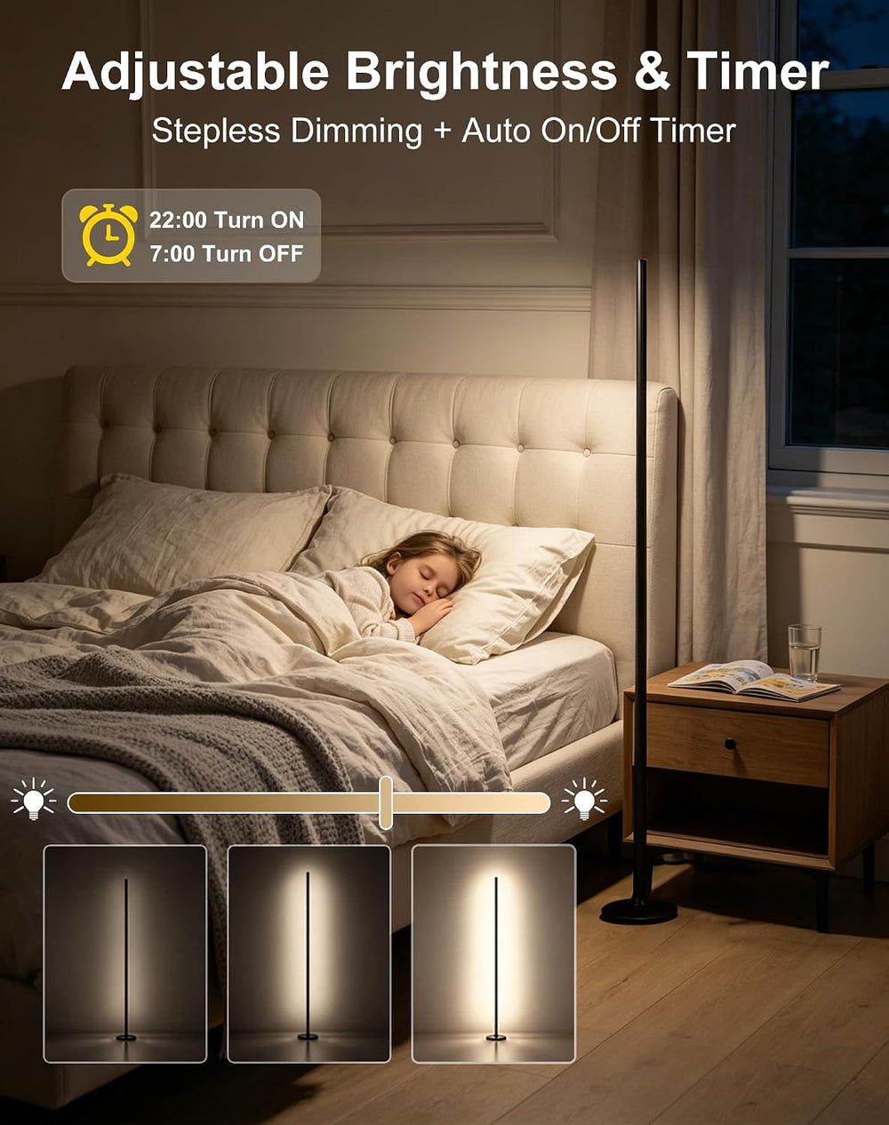 Smart RGB Corner Floor Lamp, Remote & App Control, Music Sync Ambient Light