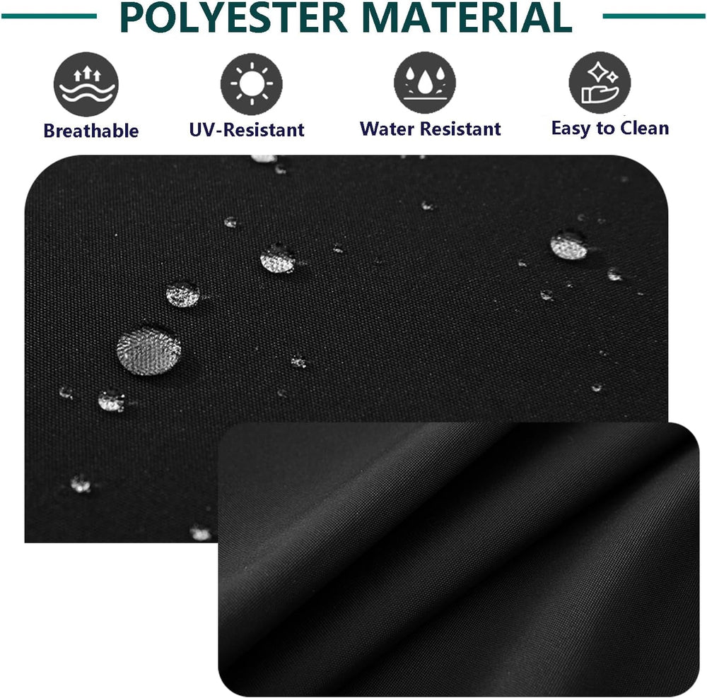 FLYMEI Patio Cushion Covers 24x24x4, Black, 4Packs