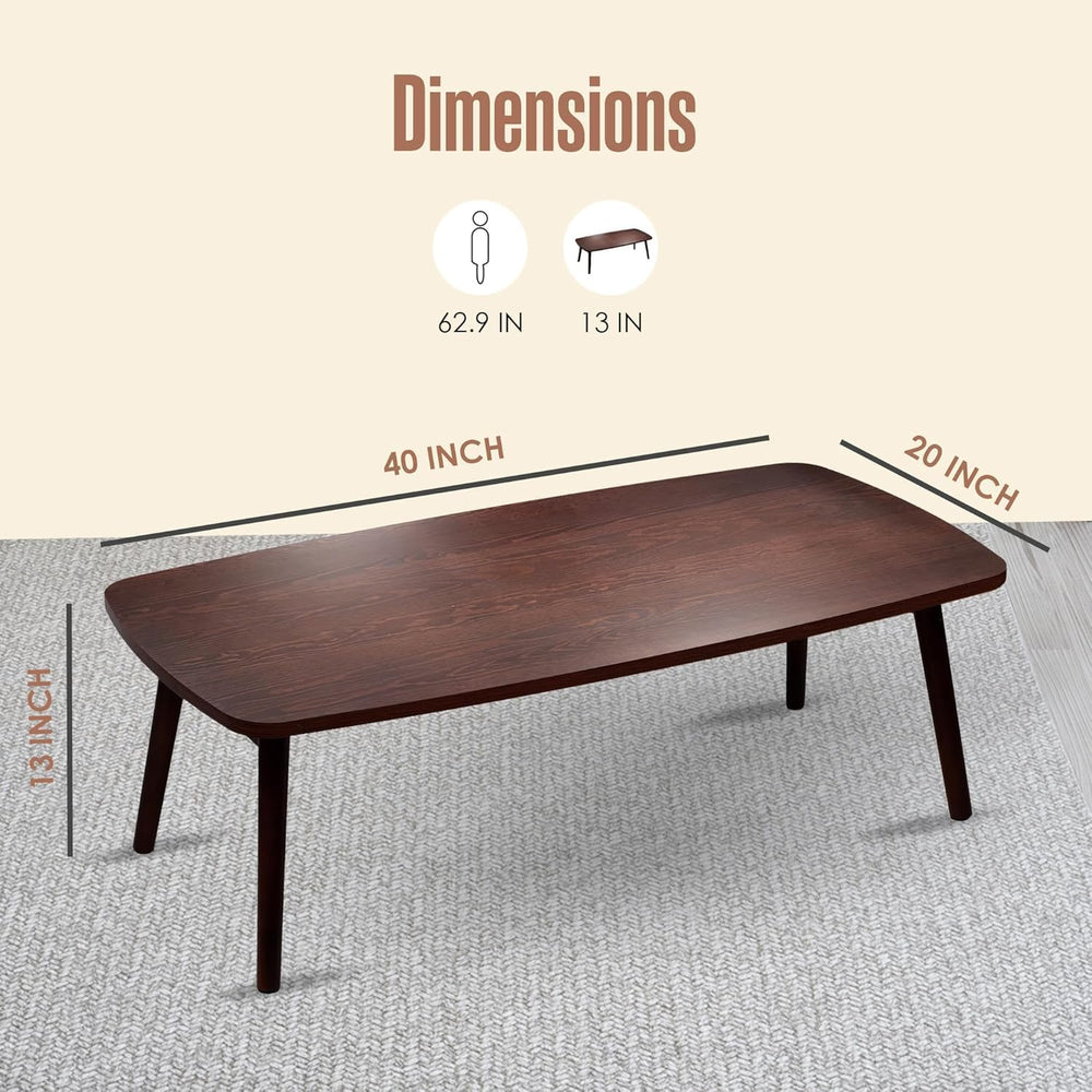 Japanese Floor Table, Folding Coffee Table, 39"Lx20"Wx13"H, Br...