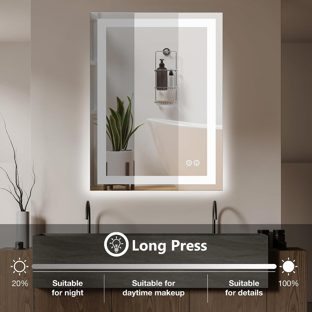 DUMOS 24.1"x32.1" LED Bathroom Mirror, Bathroom Vanity Mirror