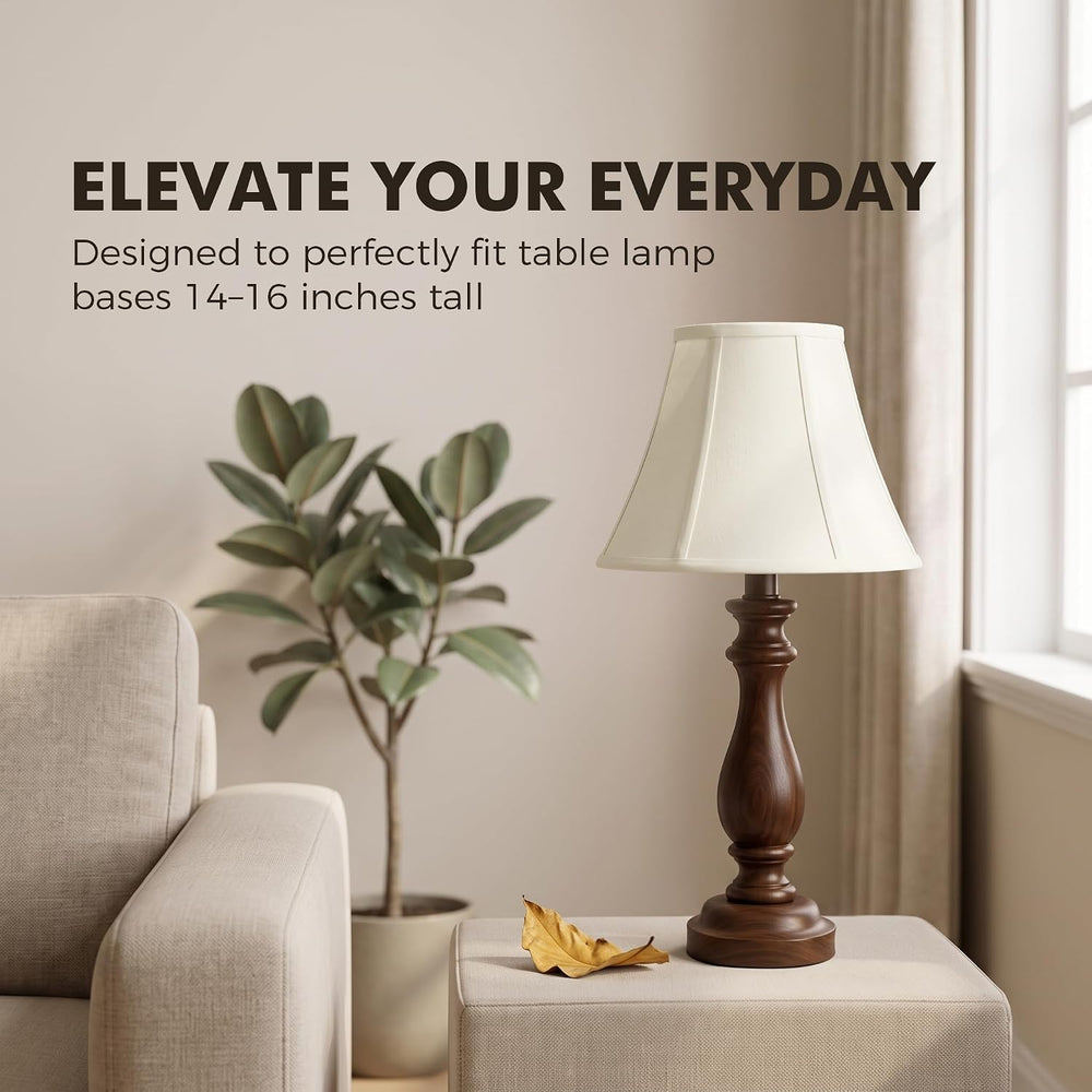 1-Pack Cream Bell Lamp Shade, 6.7" Top x 13" Bottom x 10" Heig...