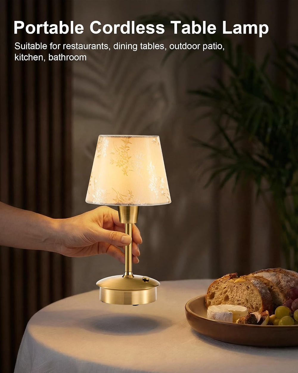 UMEXUS 2 Pack 9.8'' Small Cordless Table Lamp, Battery Operated Touch...