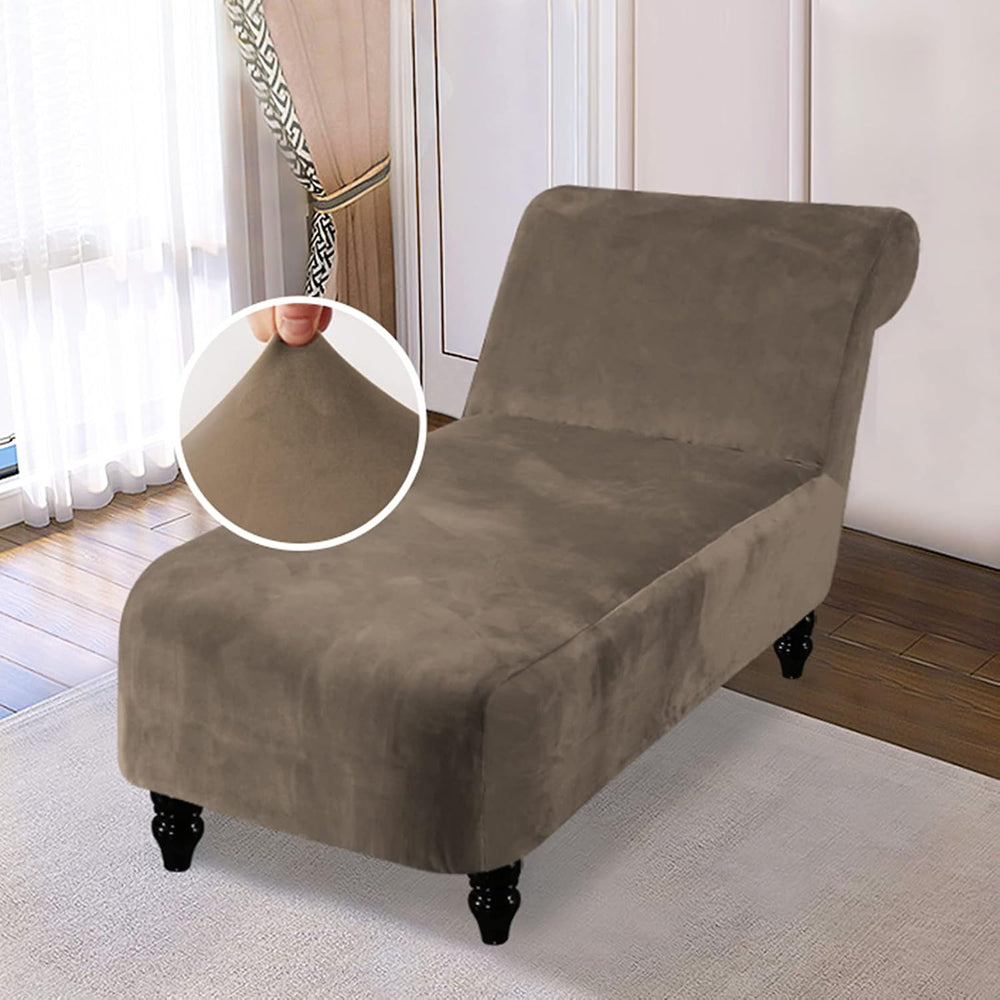 Armless Lounge Chaise Slipcover, Velvet Chaise Chair Covers for Living Room &...