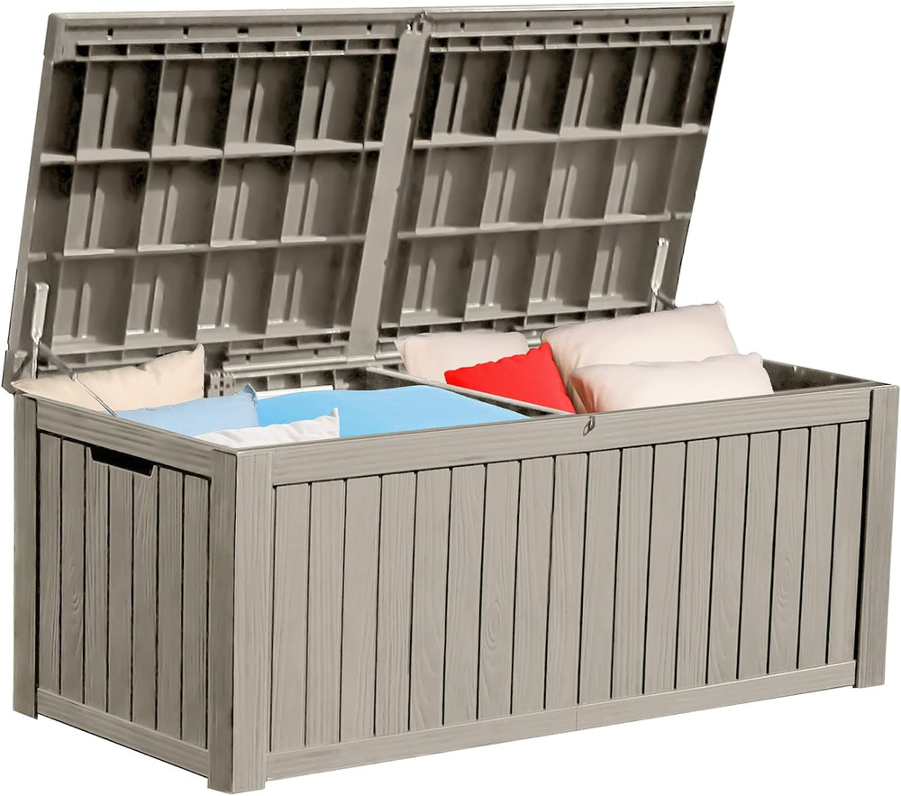 YITAHOME 180 Gallon Large Deck Box w/Divider