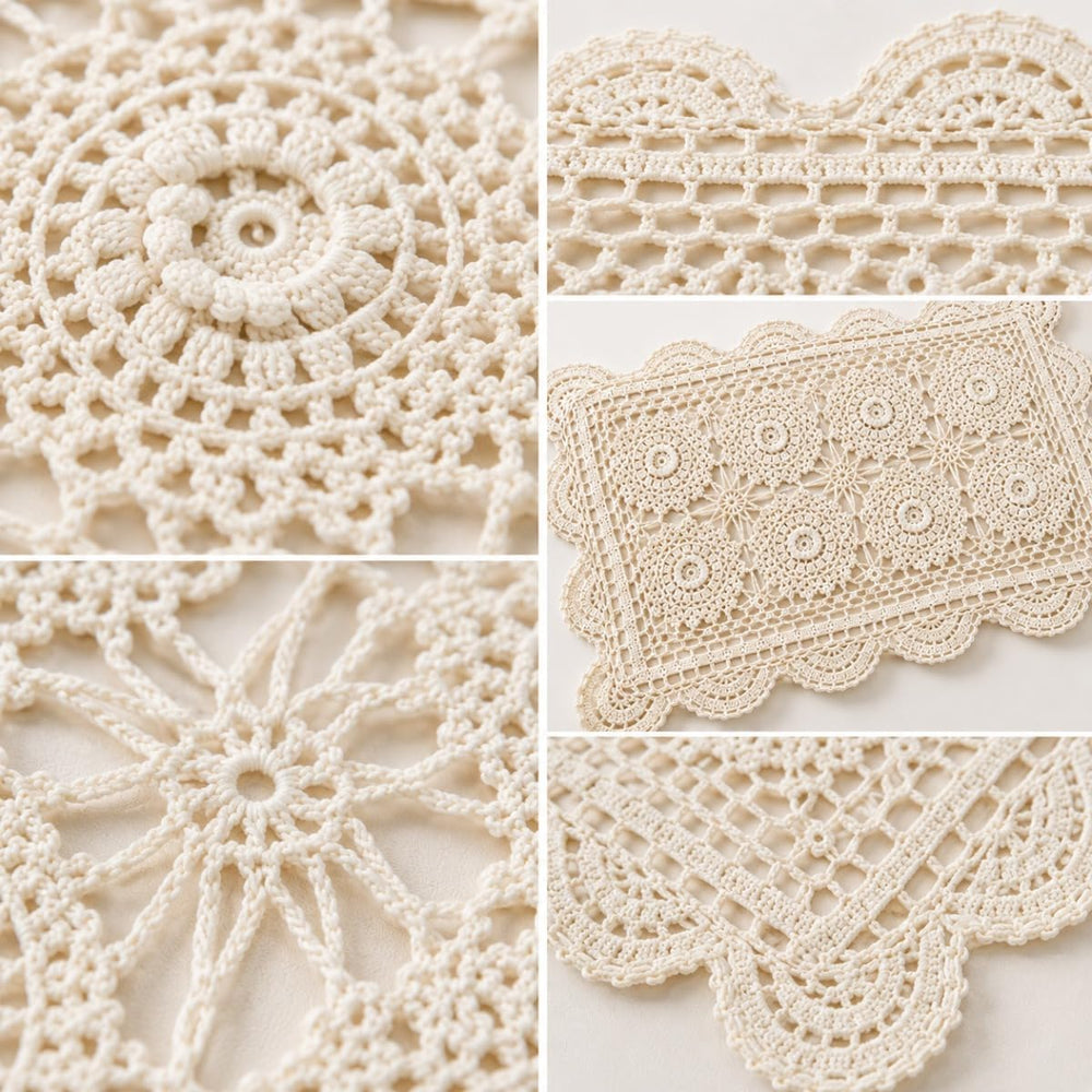 misppro 100% Cotton Creative Linens Pillowcase Crochet Embroidery 3D Lace Flo...