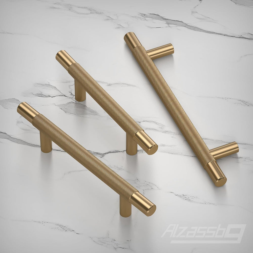 Alzassbg Champagne Bronze Cabinet Pulls and Handles 10 Pack, AL3015BRG