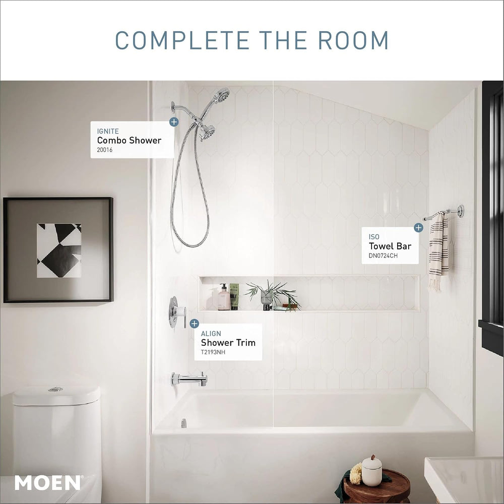 Moen DN0724CH Iso 24-Inch Single Towel Bar, Chrome