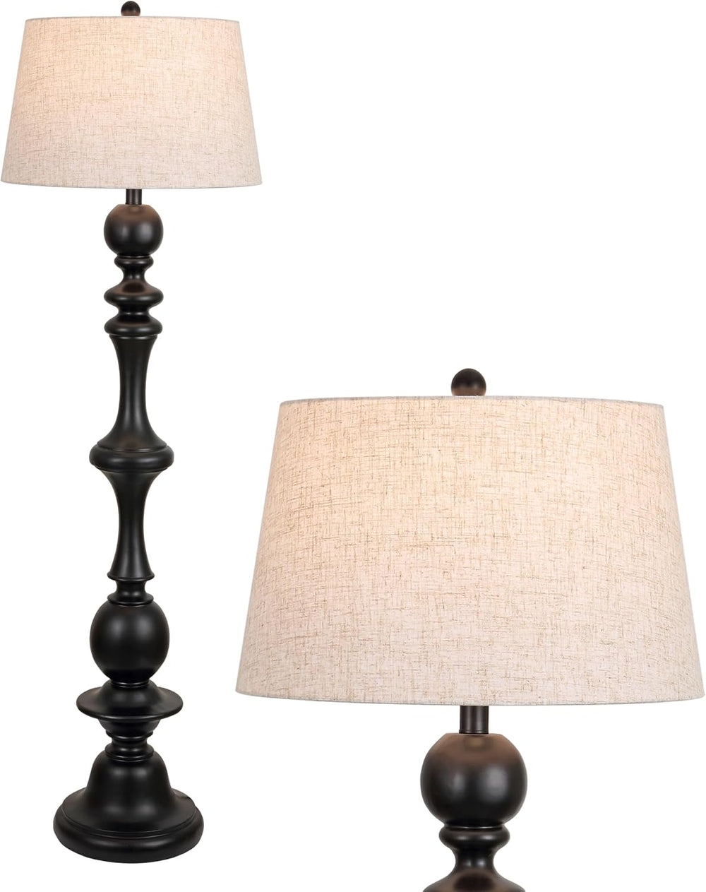 JONATHAN Y Taylor Candlestick Floor Lamp 67", Black