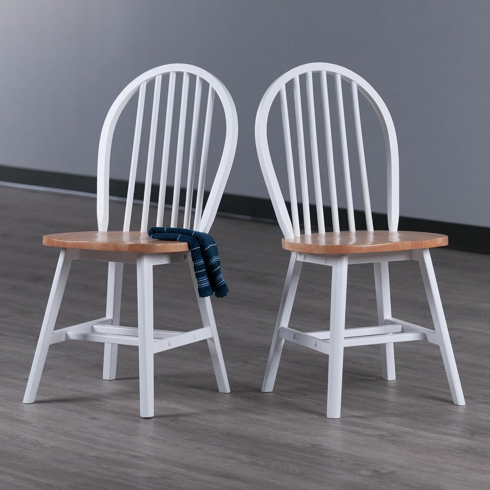 Winsome Windsor 2-Piece Chair Set, Natural/White