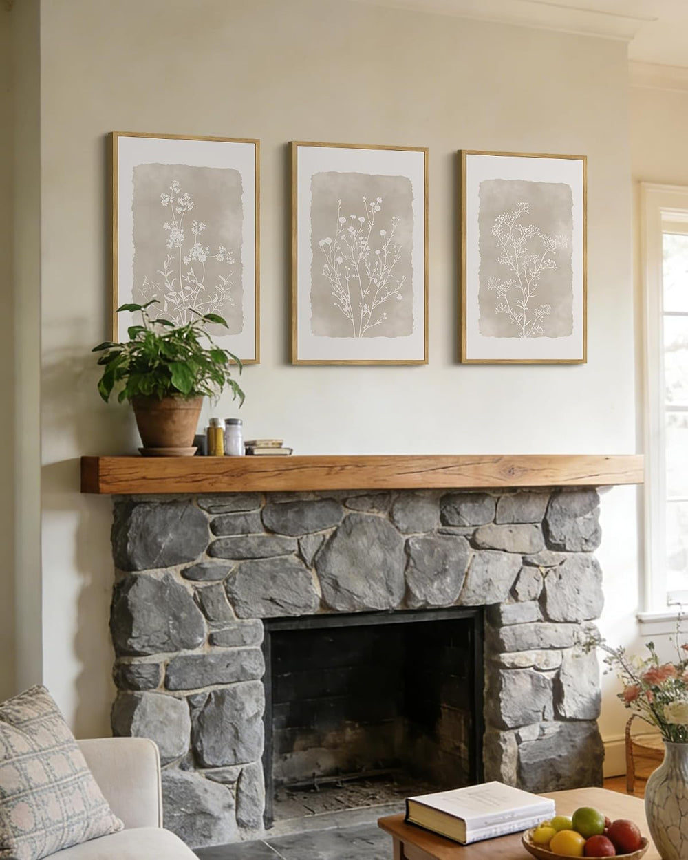 Drsoum Botanical Flower Wall Art Framed Vintage Floral Wall Prints Wildflower...