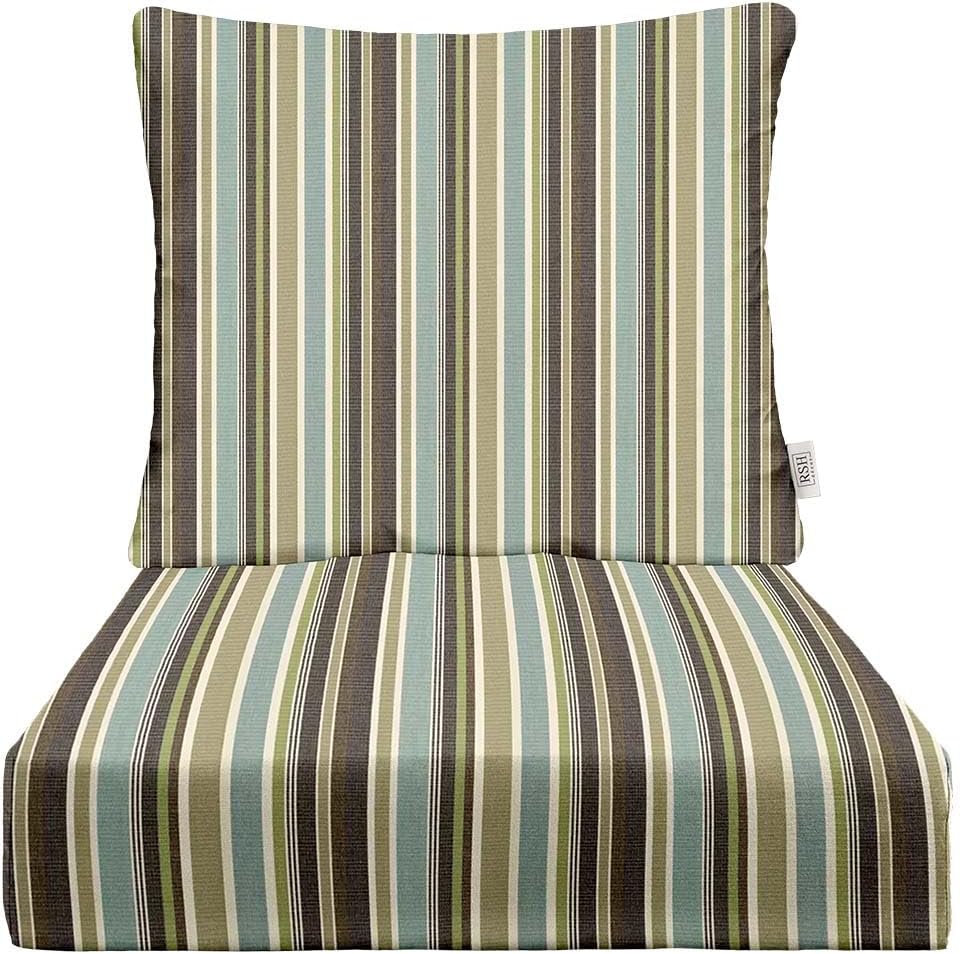RSH DECOR Sunbrella Deep Seating Cushion with Pillow Back | 23” x 25” Seat | ...
