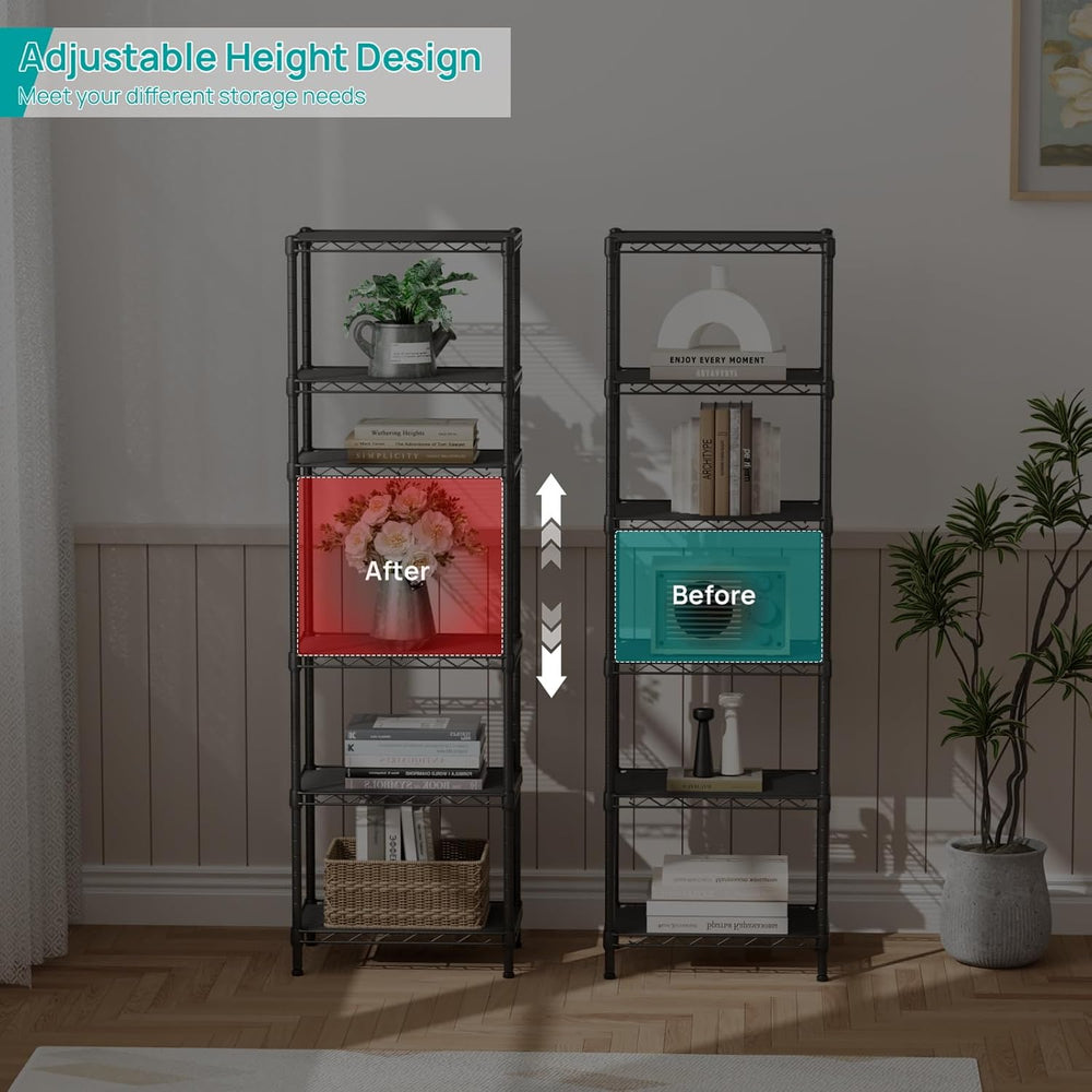 SINGAYE Metal Shelves Wire Shelving Storage Standing Adjustable Shelf Unit