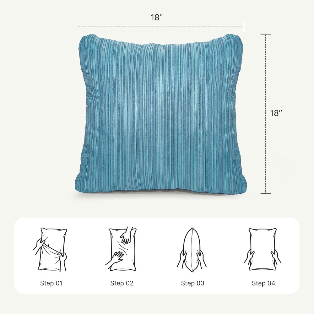 Outdoor Throw Pillow Set of 2 with Inserts, Outdoor Lumbar Pillow Water Resis...